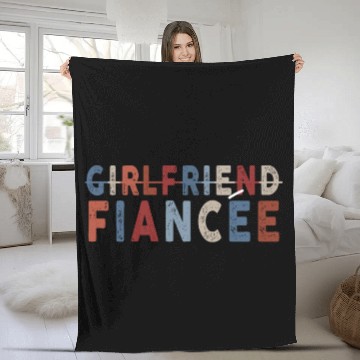 Discover Girlfriend Fiancee Couple Engagement Engaged Fleece Blankets