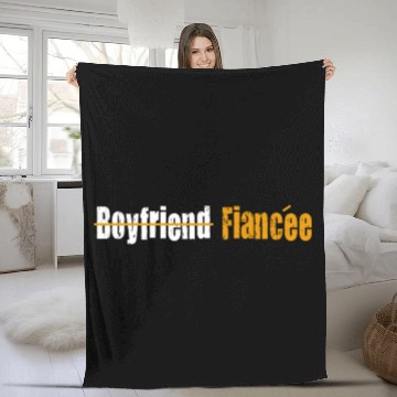 Discover Couple Engagement Engaged Men Funny Fiancee Fleece Blankets