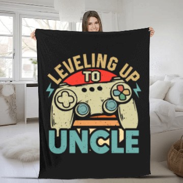 Discover Leveled Up To Uncle Gamer Gaming Future Uncle Fleece Blankets