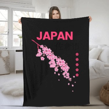 Discover Japan sakura Fleece Blankets