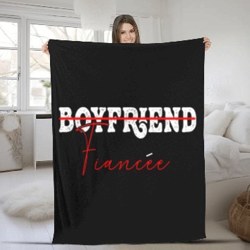 Discover Couple Engagement Engaged Men Funny Fiancee Fleece Blankets