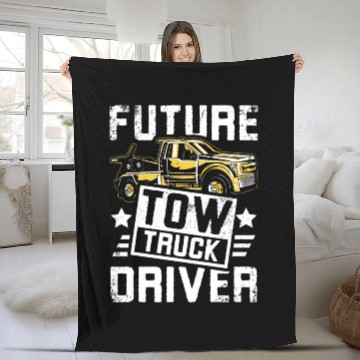 Discover Future Tow truck driver Fleece Blankets
