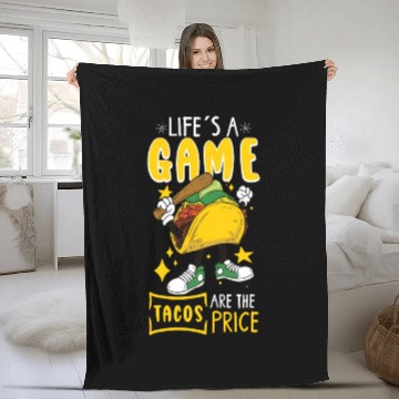 Discover Taco Mexican Food Baseball Card Baseball Player Fleece Blankets