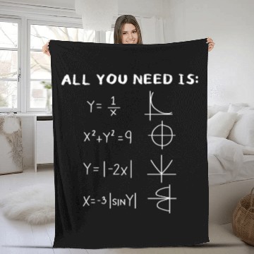 Discover All You Need Is Love, Math Equation Fleece Blankets