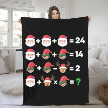 Discover Math Operation Santa Claus Christmas Fleece Blankets