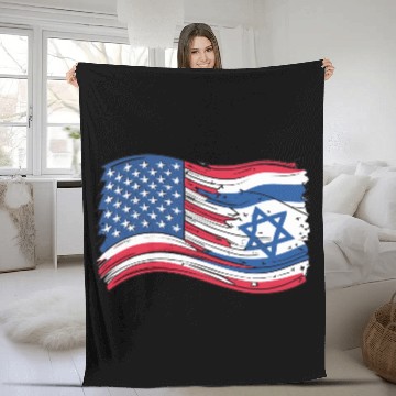 Discover USA Israel flag! We stand with Israel! Fleece Blankets