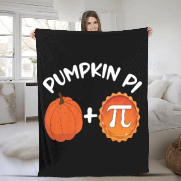 Discover Pumpkin Pi Math Fleece Blankets Funny Halloween Thanksgiving