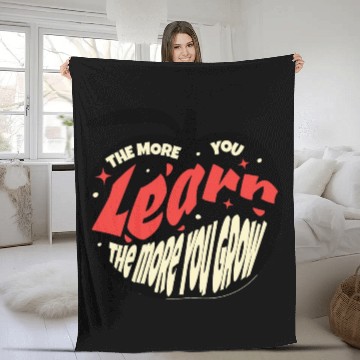 Discover The More Your Learn Apple Fleece Blankets