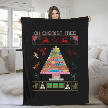 Discover Chemistree Christmas The Perfect Chemistry Fleece Blankets