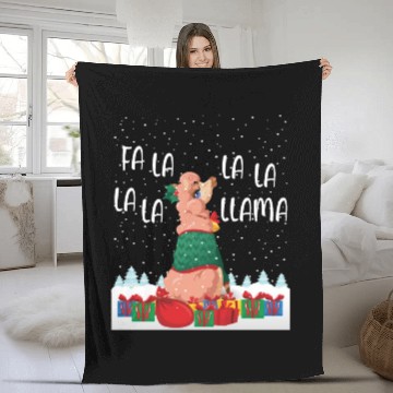Discover Fa La La La La La Llama Funny Gift Fleece Blankets