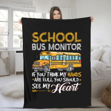 Discover Student Delivery Specialist School Bus Monitor Fleece Blankets