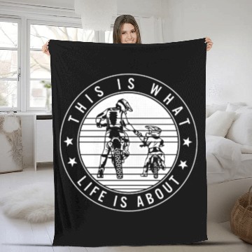 Discover Motocross Fleece Blankets, This IS What Life Is About Fleece Blankets,