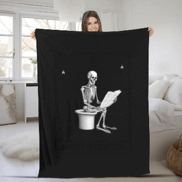 Discover Tarot Card Funny Skeleton Design Fleece Blankets