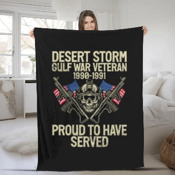Discover Deser Storm War Veteran Proud To Have Served Fleece Blankets