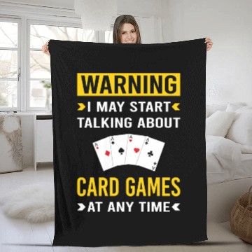 Discover Warning Card Game Games Cards Fleece Blankets