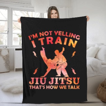 Discover Brazilian Jiu Jitsu Trainer Martial Arts BJJ MMA Fleece Blankets