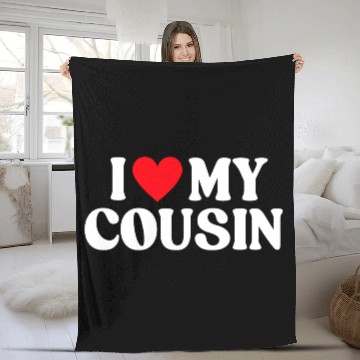 Discover I Love My Cousin I Heart My Cousin Fleece Blankets