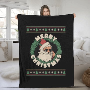 Discover Christmas Cheer: Have a Holly Jolly Christmas! Fleece Blankets