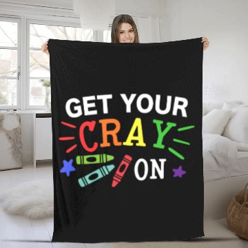 Discover Get Your Cray On Back To School Fleece Blankets