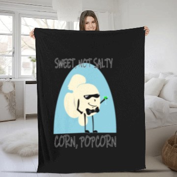 Discover Sweet Popcorn Funny Pop Culture Cartoon Parody Fleece Blankets