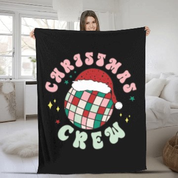 Discover Christmas crew funny unique design Fleece Blankets