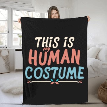 Discover This is my human costume new Fleece Blankets