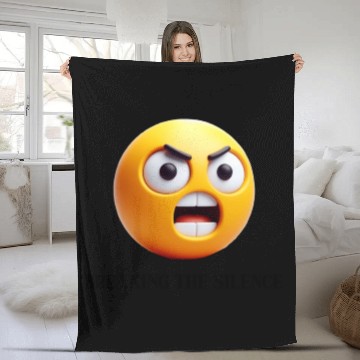 Discover Angry Shouting Face Fleece Blankets
