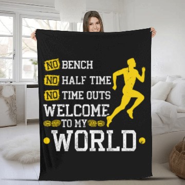 Discover Cross Country Running Fleece Blankets