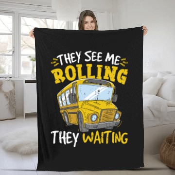 Discover Bus Monitor Aide School Bus Driver Fleece Blankets