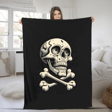Discover Cartoon Skull Fleece Blankets