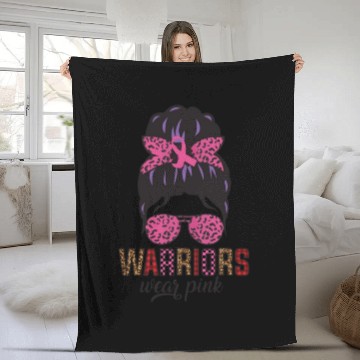Discover Warriors Wear Pink Fleece Blankets