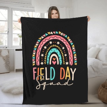 Discover Field Day Squad Teacher Student Last Day Of School Fleece Blankets