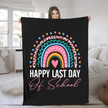 Discover Happy Last Day Of School Teacher Student Summer Fleece Blankets