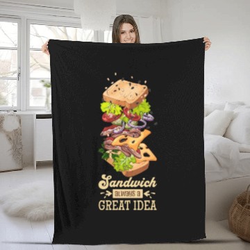Discover Sandwich Always A Great Idea Fleece Blankets