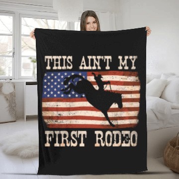 Discover This Ain't My First Rodeo - Rodeo Cowboy Western Fleece Blankets