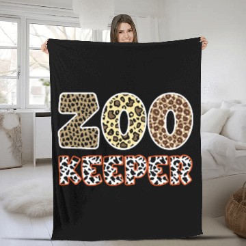 Discover Zookeeper African Animals Zebra - Giraffe Fleece Blankets