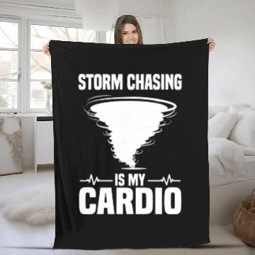 Discover Storm Chaser Sayings | Thunderstorm Meteorologist Fleece Blankets