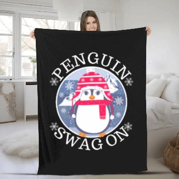 Discover Penguins swag on Fleece Blankets