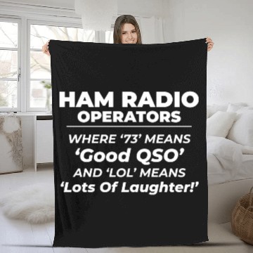 Discover Amateur Ham Radio Operators Funny Saying Fleece Blankets