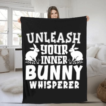 Discover Bunny Owners Rabbit Lover Bunny Mom Bunny Dad Hopp Fleece Blankets