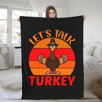 Discover Let s Talk Turkey Fleece Blankets