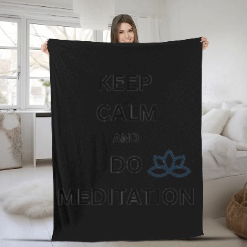 Discover KEEP CALM & DO MEDITATION Fleece Blankets