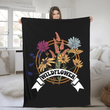 Discover wild flower Fleece Blankets
