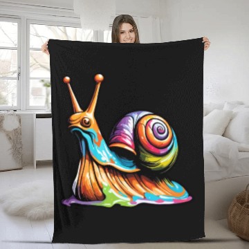 Discover Snail / Animal / Slimy / Meadow / Grass / Pet Fleece Blankets