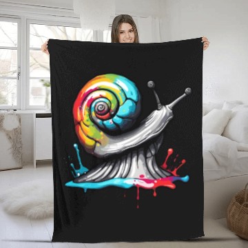 Discover Snail / Animal / Slimy / Meadow / Grass / Pet Fleece Blankets