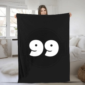 Discover Number 99 Years Black and White Fleece Blankets