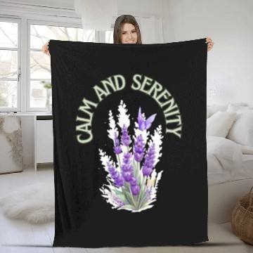 Discover Calm And Serenity Fleece Blankets, lavender flower of calm