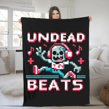 Discover Undead Beats - 8-bit Zombie Groove Fleece Blankets
