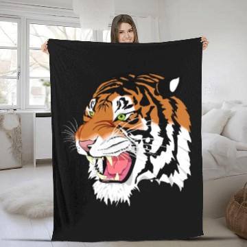 Discover Tiger Fleece Blankets