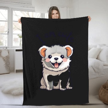 Discover I Am Cute, Puppy Lovers, dog owners Fleece Blankets
